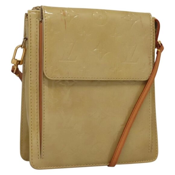 LOUIS VUITTON Monogram Vernis Motto Accessory Pouch Beige - Picture 1 of 14